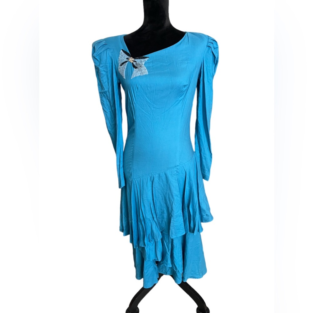 ✨VINTAGE✨ Loretto 80’s prom dress Med